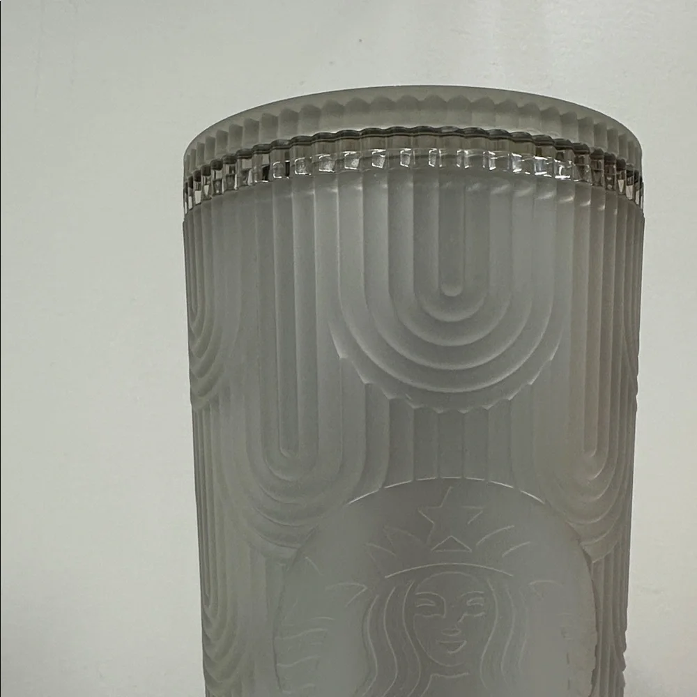 STARBUCKS 24oz Venti Tumbler with lid Gray Silver siren scales